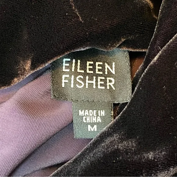 Eileen Fisher Purple Silk Velvet Sleeveless Top - Picture 9 of 9